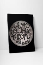 4 Decor Tablou canvas : To the moon and back - Negru - beestick-deco - 69,00 RON