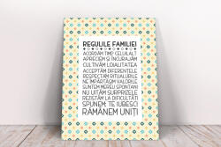 4 Decor Tablou canvas : Regulile familiei - beestick-deco - 104,00 RON