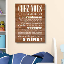 4 Decor Tablou canvas : Chez Nous - beestick-deco - 104,00 RON