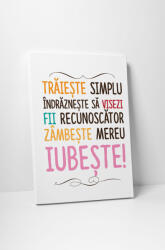 4 Decor Tablou canvas : Traieste simplu - beestick-deco - 104,00 RON