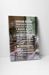 4 Decor Tablou canvas : House rules - beestick-deco - 104,00 RON