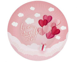  Szerelem Love Is In The Air Pink papírtányér 6 db-os 18 cm (MLG165609) - gyerekagynemu