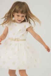 Boboli Официална рокля за момиче със златни точки и панделка Boboli
