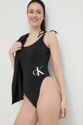 Calvin Klein egyrészes fürdőruha fekete, puha kosaras - fekete S