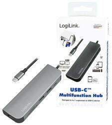 LogiLink USB 3.2 Gen 1, Docking Station, USB-C, 6-Port, w/PD, cable version (UA0343)