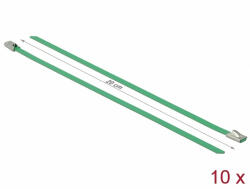 Delock Rozsdamentes Acél Kábelkötegek Hossza 200 x Szélesség 4, 6 mm zöld 10 db (18801) - mobilitcentrum