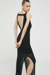 HUGO BOSS ruha fekete, maxi, testhezálló - fekete M - answear - 51 990 Ft