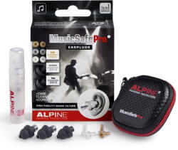 Alpine Fitness MUSICSAFEPRO-2019-BK - Earplug kit for hearing protection including 3 attenuation filters and travelbox - Black edition - B782B