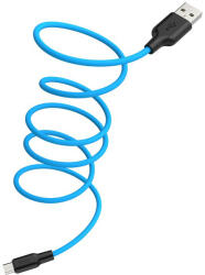 hoco. X21 Szilikon töltokábel Micro USB 1m, kék (HC711885) - mobilitcentrum