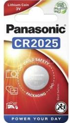 Panasonic CR2025 3V lítium gombelem 1db/csomag (CR2025-1B-PAN) (CR2025-1B-PAN)