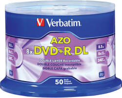Verbatim Mediu optic Verbatim DVD+R DL 8.5GB 8x wide printable surface 50 bucati (43703)