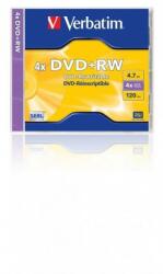 Verbatim Mediu optic Verbatim 43552 DVD-RW SERL 4X 4.7GB Suprafata Argintiu Mat (43552)
