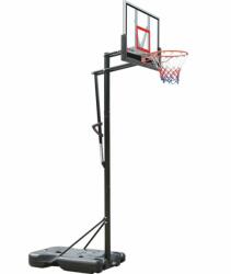 Sport-Thieme Streetball állvány Houston mobil gördíthető , 110x75 cm acryl palánkkal, 305cm-ig magasságállításal