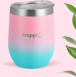 droppi Flipp hőtartó tumbler pohár pink-türkizkék (350ml) (drp-tmbl-pktrq-grad)