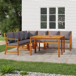 vidaXL Set mobilier de grădină cu perne, 7 piese, lemn masiv de acacia (3154971) - vidaxl