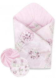 Baby Shop kókuszpólya 75x75cm - rózsaszín virágos nyuszi - babyshopkaposvar