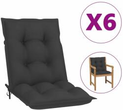 vidaXL Perne scaun cu spătar mic, 6 buc. , antracit 100x50x7 cm textil (314280)