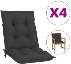 vidaXL Perne scaun cu spătar mic, 4 buc. , antracit 100x50x7 cm textil (314279)