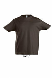 SOL'S Gyerek póló SOL'S SO11770 Sol'S Imperial Kids - Round neck T-Shirt -10A, Chocolate