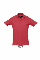 SOL'S Férfi galléros póló SOL'S SO11362 Sol'S Spring Ii - Men’S pique polo Shirt -4XL, Red