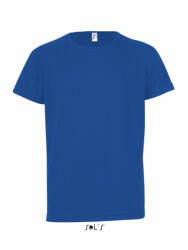 SOL'S Gyerek póló SOL'S SO01166 Sol'S Sporty Kids - Raglan-Sleeved T-Shirt -12A, Royal Blue