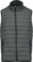 Kariban Férfi mellény Kariban KA6113 Men’S Lightweight Sleeveless Fake Down Jacket -L, Marl Dark Grey