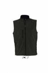 SOL'S Férfi kabát SOL'S SO46601 Sol'S Rallye Men - Sleeveless Softshell Jacket -L, Black