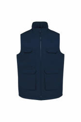 Designed To Work Uniszex mellény Designed To Work WK607 padded Multi-pocket polycotton vest -4XL, Navy