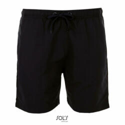 SOL'S Férfi rövid nadrág SOL'S SO01689 Sol'S Sandy - Men'S Swim Shorts -M, Black