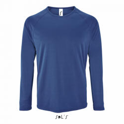 SOL'S Férfi póló SOL'S SO02071 Sol'S Sporty Lsl Men - Long-Sleeve Sports T-Shirt -M, Royal Blue