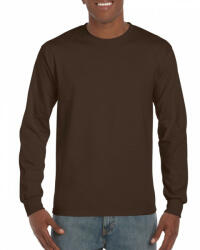 Gildan Uniszex póló Gildan GI2400 Ultra Cotton Felnőtt Hosszú Ujjú póló -4XL, Dark Chocolate