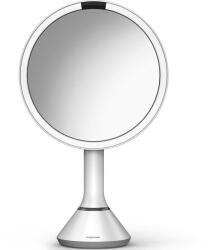 SimpleHuman Szenzoros smink tükör, 20 cm-es átmérő, 5x nagyítás, fényerőszabályzás, fehér, ST3054 (ST3054)