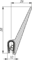 Morek Cheder2, 5-4 RAL 9005 rola neagra 25m (MCC004AB12)
