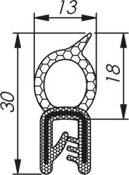 Morek Cheder1-2, 5 RAL 9005 rola neagra 50m (MCC019AB12)