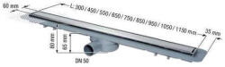 KESSEL Rigola pentru dus Kessel, Linearis Compact, cu corp sifon integrat si gratar otel inox/faiantabil, 65 cm (45600.62M)