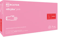 Mercator Medical Nitril kesztyű Pink púdermentes 100db - L - Mercator Medical