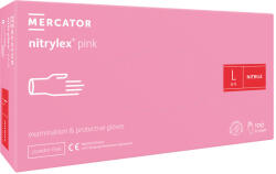  Nitril kesztyű Pink púdermentes 100db - L - Mercator Medical