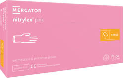 Mercator Medical Nitril kesztyű Pink púdermentes 100db - XS - Mercator Medical