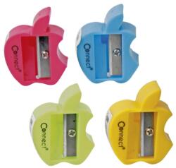 Connect Hegyező 1 lyukú műanyag Connect alma alakú, különféle színek (C-105838) - nyomtassingyen