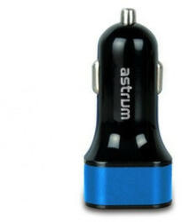 Astrum CC340 (új verzió) kék autós töltő 4.8A 2USB 24W