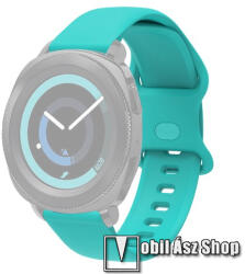  Okosóra szíj - szilikon - VILÁGOSKÉK - 94mm + 130mm hosszú, 22mm széles - SAMSUNG Galaxy Watch 46mm / Watch GT2 46mm / Watch GT 2e / Galaxy Watch3 45mm / Honor MagicWatch 2 46mm