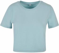 Build Your Brand Tricou crop top cu mânecă scurtă pentru femei - Ocean | S (BY042-1000343696)