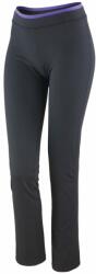 SPIRO Pantaloni fitness femei - Neagră / levandă | L (SPIRO-S275F-1000158815)