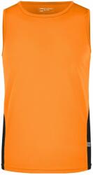 James & Nicholson (Daiber) Tricou sport pentru bărbați fără mâneci JN305 - Oranj / neagră | XXXL (1-JN305-123714)