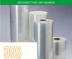 Sztreccsfólia HighQ-999 420mm/600m, 9my előnyújtott cséve nélküli