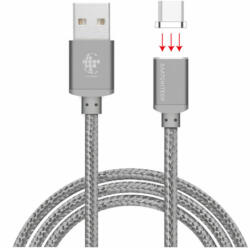 Saatchitech Mágneses USB C kábel ezüst (ST.90115-silver) - smartgo