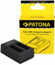 Patona GoPro Fusion, ASBBA-001 Dupla Gyorstöltő Micro USB kábellel - Patona (PT-1928) - smartgo