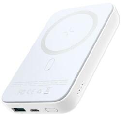 JOYROOM power bank 10000mAh, 20W, Power Delivery, Quick Charge, mágneses vezeték nélküli Qi töltő 15W MagSafe kompatibilis iPhone-hoz, fehér (JR-W020-white) (JR-W020-white)