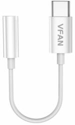Vipfan L08 USB-C és mini jack 3.5mm AUX kábel, 10cm (fehér) (L08) - smartgo