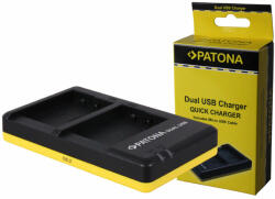 Patona Panasonic DMC-GF6 Dual Quick-akkumulátor / akku töltő Micro-USB kábellel - Patona (PT-1950) - smartgo